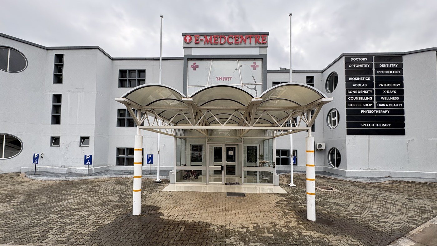 The entrance to E-MedCentre on 18 Aimee Street